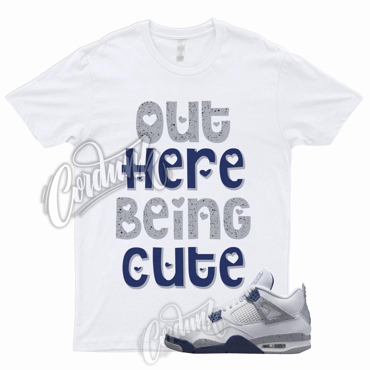 

CUTE T Shirt for 4 Retro White Midnight Navy Georgetown Light Smoke Grey Red S
