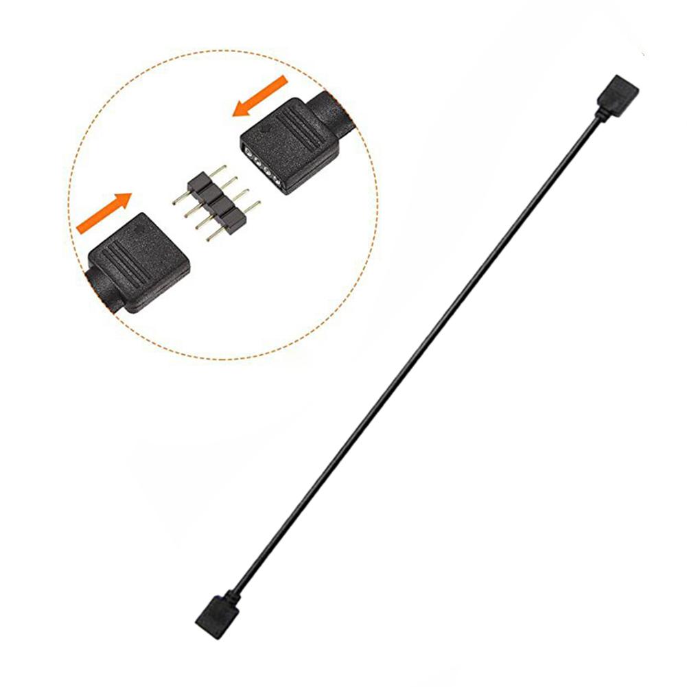 1 To 1 AURA RGB Extension Adapter Cable Computer Accessories 5V 3Pin/12V 4Pin Motherboard AURA Cable Conversion Cable for ASROCK