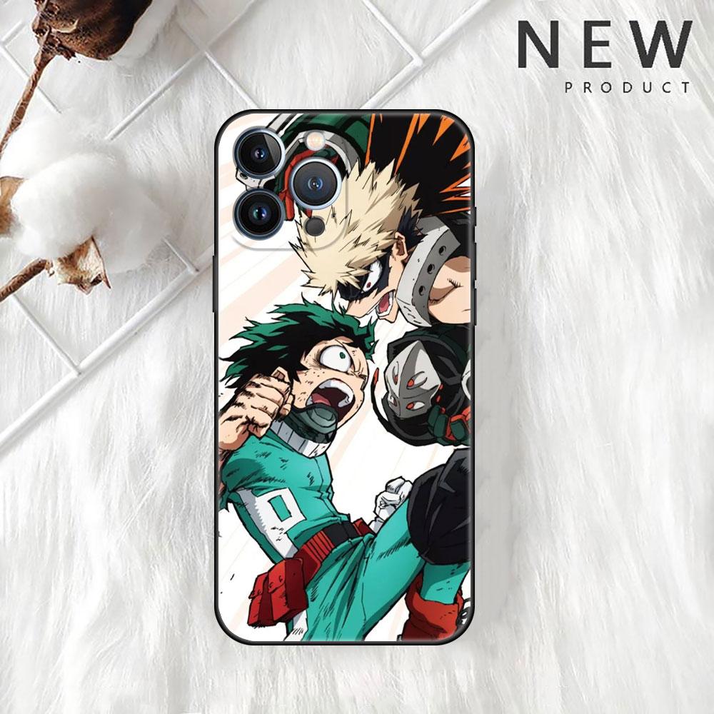 My Hero Academia Hülle für Apple iPhone 14 Pro Max 13 11 12 Mini SE 7 8 Plus X XS 6 6S Silikonhülle Handyhülle Weiches TPU Funda