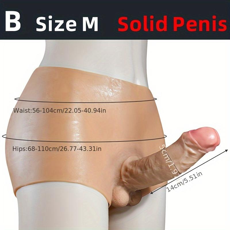 Wearable Silicone Piercing Pants – Hollow Solid Fake Penis with Realistic Design, Strap-On Dildo Underwear for Men & Women, Adult Toy