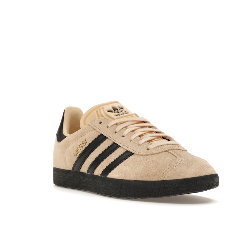 Adidas Lionel Messi X Gazelle Triunfo Dorado Unisex Sneakers Tan Crystal-Sand Core-Black IH8156