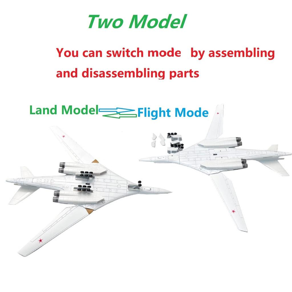 Russian Tupolev Blackjack Strategic Bomber Fighter Model at the Aviation Science Exhibition 1200 Tu-160
