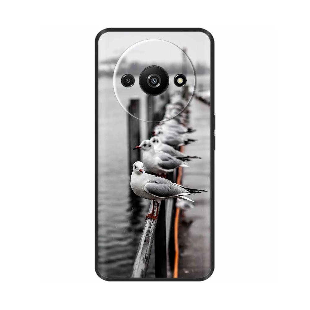 Phone Case For Xiaomi Redmi A3 A3X RedmiA3 Poco C61 PocoC61 Soft Black Silicone Bumper Shockproof Shell Back Cover Carcasa Cases