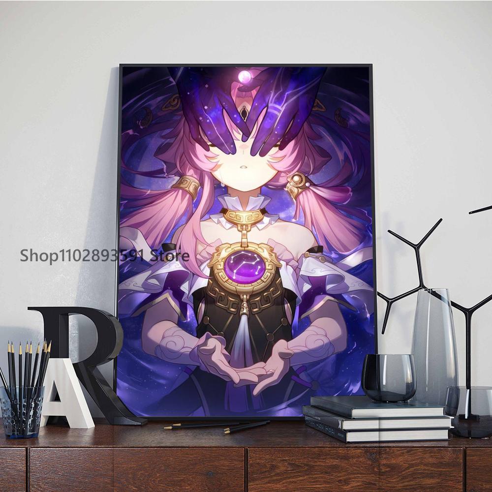 1pc Honkai Star Rail Fu Xuan Poster Paper Print Home Bedroom Entrance Bar Cafe Art Painting Decoration