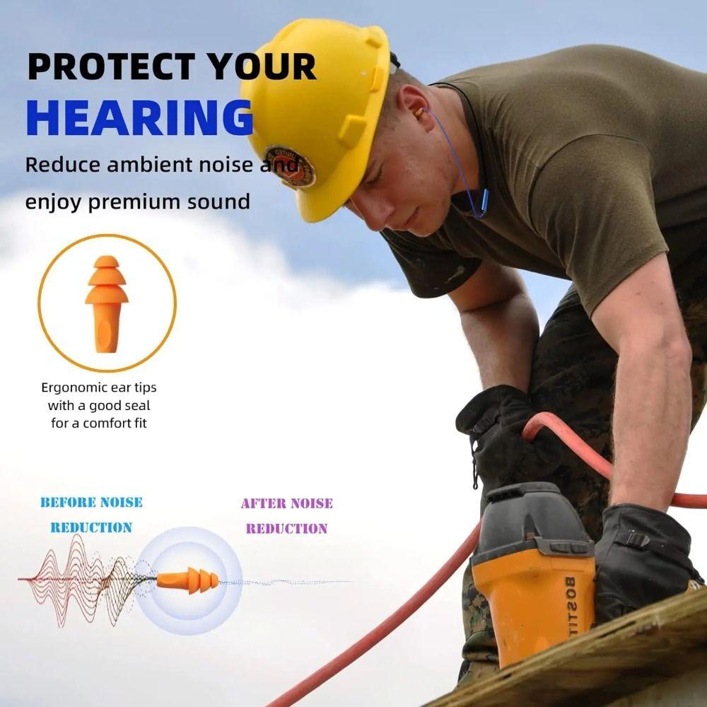 JYL TS Ear Plugs Workers Noise Isolation Plastic