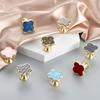Oukali Four Leaf Zinc Alloy Furniture Mix Color Cabinet Handles Knobs