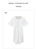 Women's White Fairy Net Yarn Nightgown – Square Neck, Ruffle, Loose Fit, Court Style Loungewear