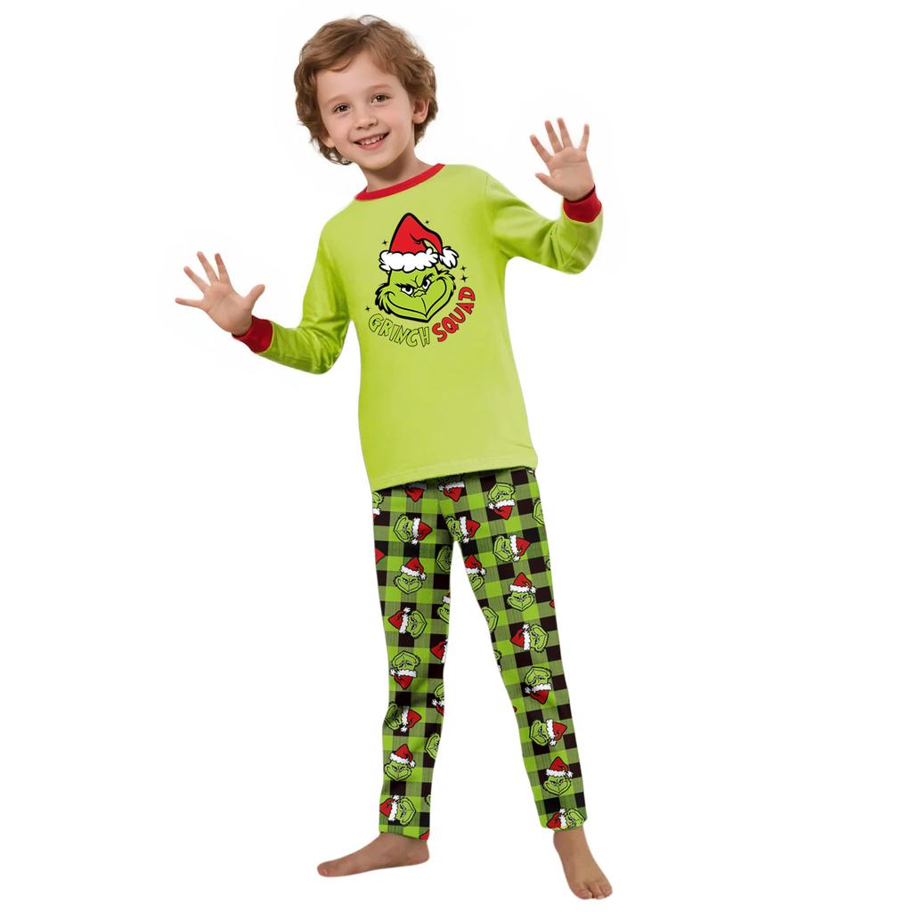 Matching Family Christmas Christmas Tree Print Homewear Set Long-Sleeved Top And Pants