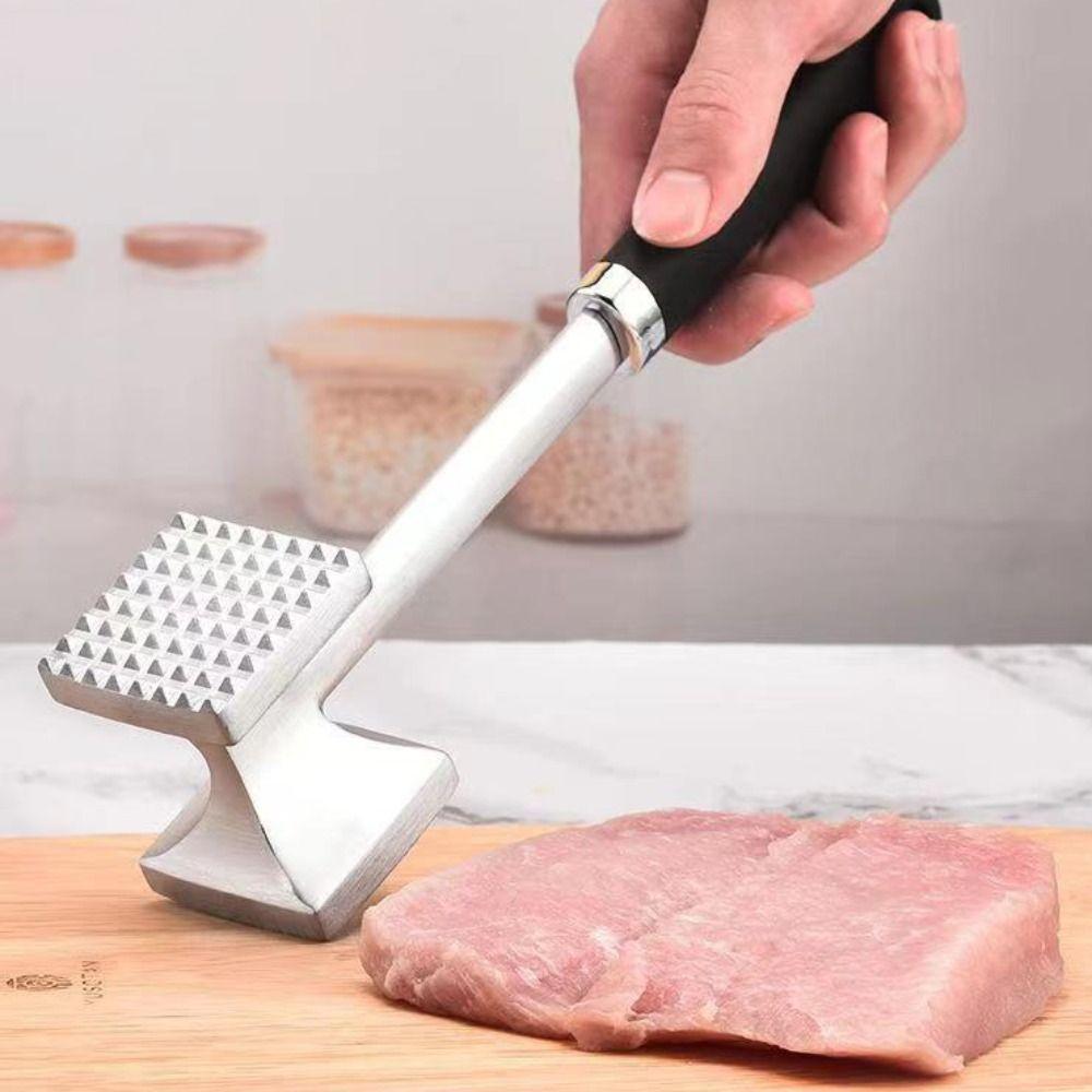 Square Head Meat Tenderizer Aluminum Zinc Zinc Alloy Beef Tenderizer Meat Beating Tool  Pork Chops