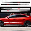 DNPQR1 2Pcs PVC Logo Car Body Side Skirt Stripe Stickers Accessories For Chevrolet Trax Cruze Malibu Camaro Cavalier Equinox Orlando