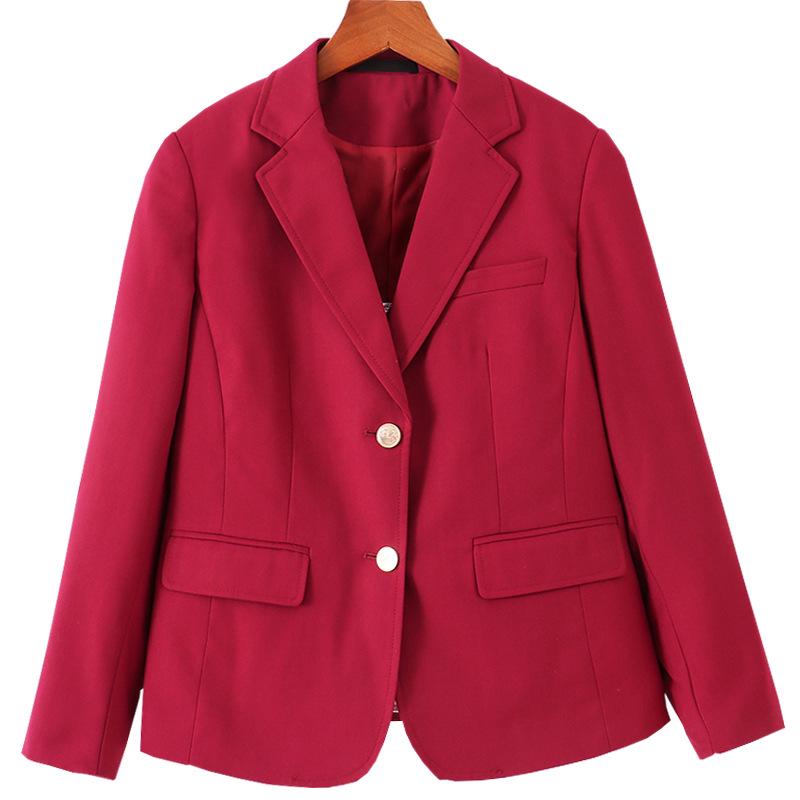 Damen Campus-Stil Anzugjacke - Herbst 2021 Professionelles Interview-Oberteil für Studierende