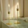 2 Sizes European Style Metal Candle Holders Simple Golden Wedding Decoration Bar Party Living Room Decor Home Decor Candlestick