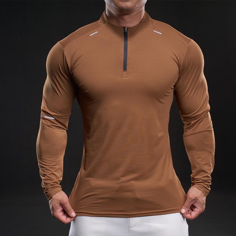 Sports T-shirt Men Running and Fitness Long-sleeved Quick-drying Clothes Autumn and Winter Basketball Training Outdoor Cycling Top Loose Base