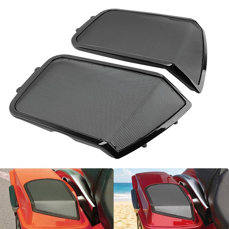 

Gloss Black Motorcycle 6 x 9 Saddlebag Lid Speaker Grill Cover For Harley Touring Electra Road King Street Glide 1994-2013 чорний