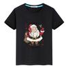 Santa Claus Graphics T Shirt for Kids Boy 10years Cotton Tops Anime Short Merry Christmas Cute Tees Y2k One Piece Girls Clothes