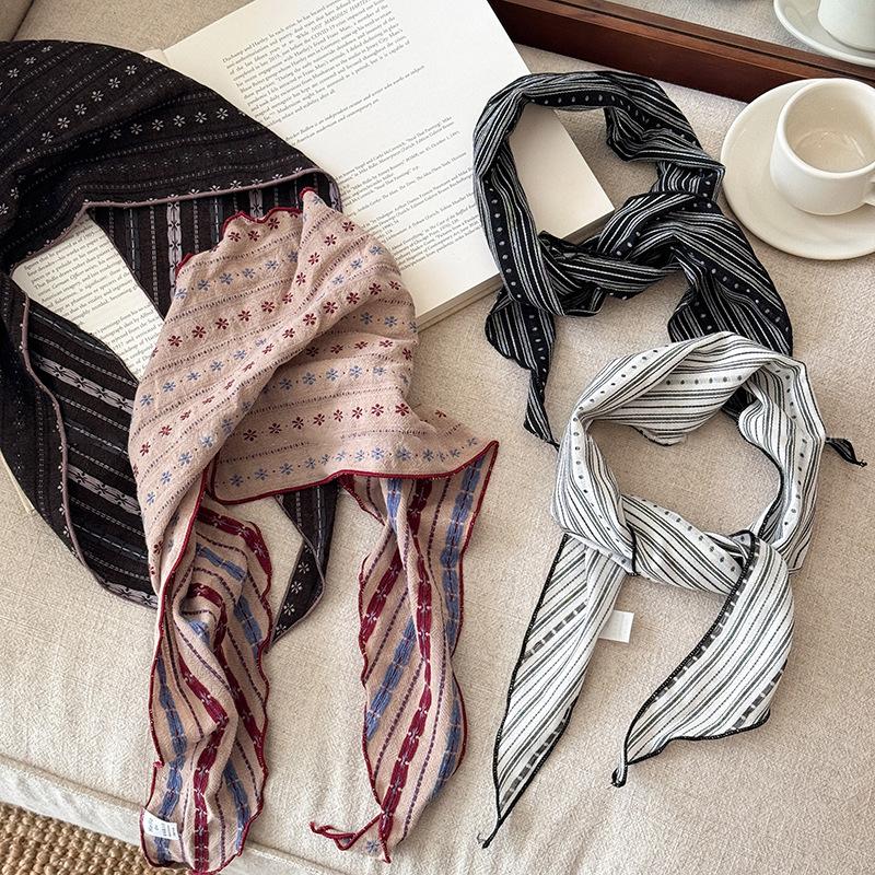 2026 Soft Cotton Linen Triangle Scarf Cashew Print Floral Neck Head Scarves Decorative Scarves Long Bandanas Shawl Headband