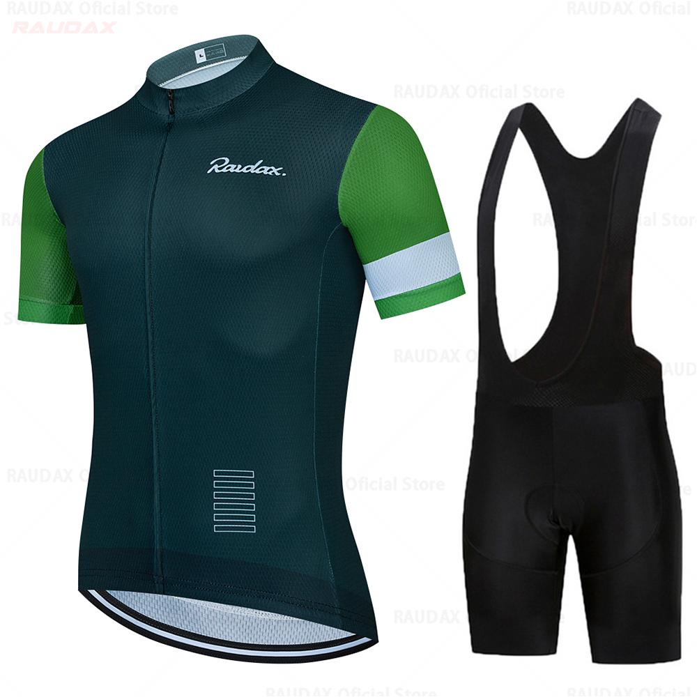 Cycling Jersey 2026 Team Raudax Cycling Clothing 19D Mountain Bike Bib Shorts MEN Bike Jersey Set Ropa Ciclismo Hombre