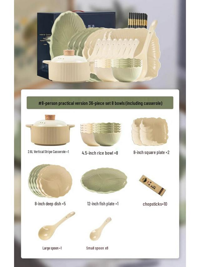 Moode Lanka Ruffled Ceramic Dinnerware Set