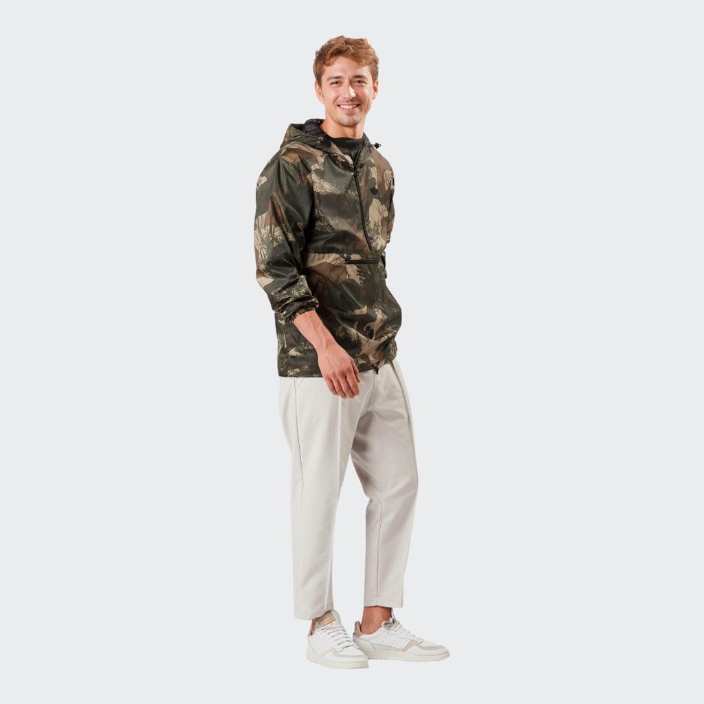 adidas Originals Trefoil Mikina s kapucí na zip pro muže Maskáčová GE1308