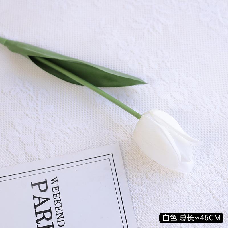 

Big tulip artificial flower, artificial flower artificial flower single feel Austin tulip белый