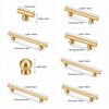 Minimalist Brass Cabinet Pulls Durable Gold Drawer Knobs Solid Brass Handles  Cabinetry,Furniture