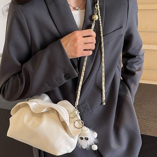 Vintage Retro Shoulder Bag 2024 New Women's Bag Spring Casual Chain Crossbody Bag Fashion Simple Bucket Bag