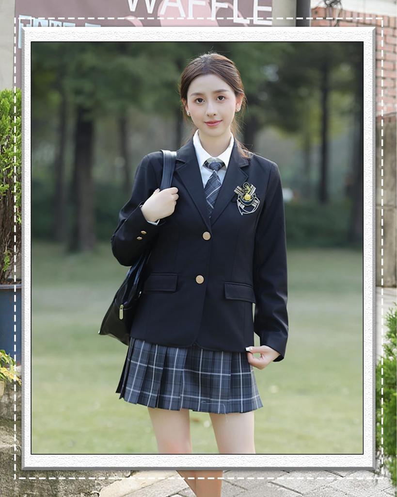 JIURUN Uniforme Regular Militar Mori Girl Lolita Saia Plissada e Gótico Plus Conjunto Fofo, Blazer, Uniforme, Blusa, Vestido, Roupas para Cross-Dressing,