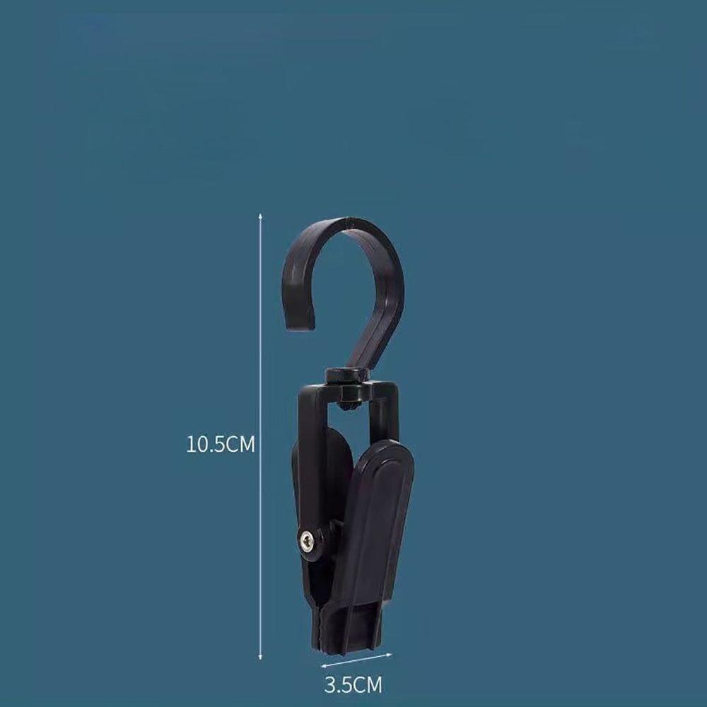 360° Rotation Plastic Clip Durable Multi-Purpose Hook Clothes Storage Clip Compact Design Space Management Curtain Clip