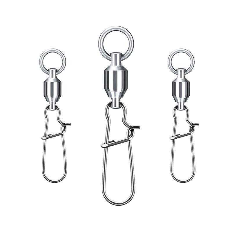 Enhanced Safety Pin Swivel for Sea Fishing: Quick-Snap Figure 8 Ring Tackle