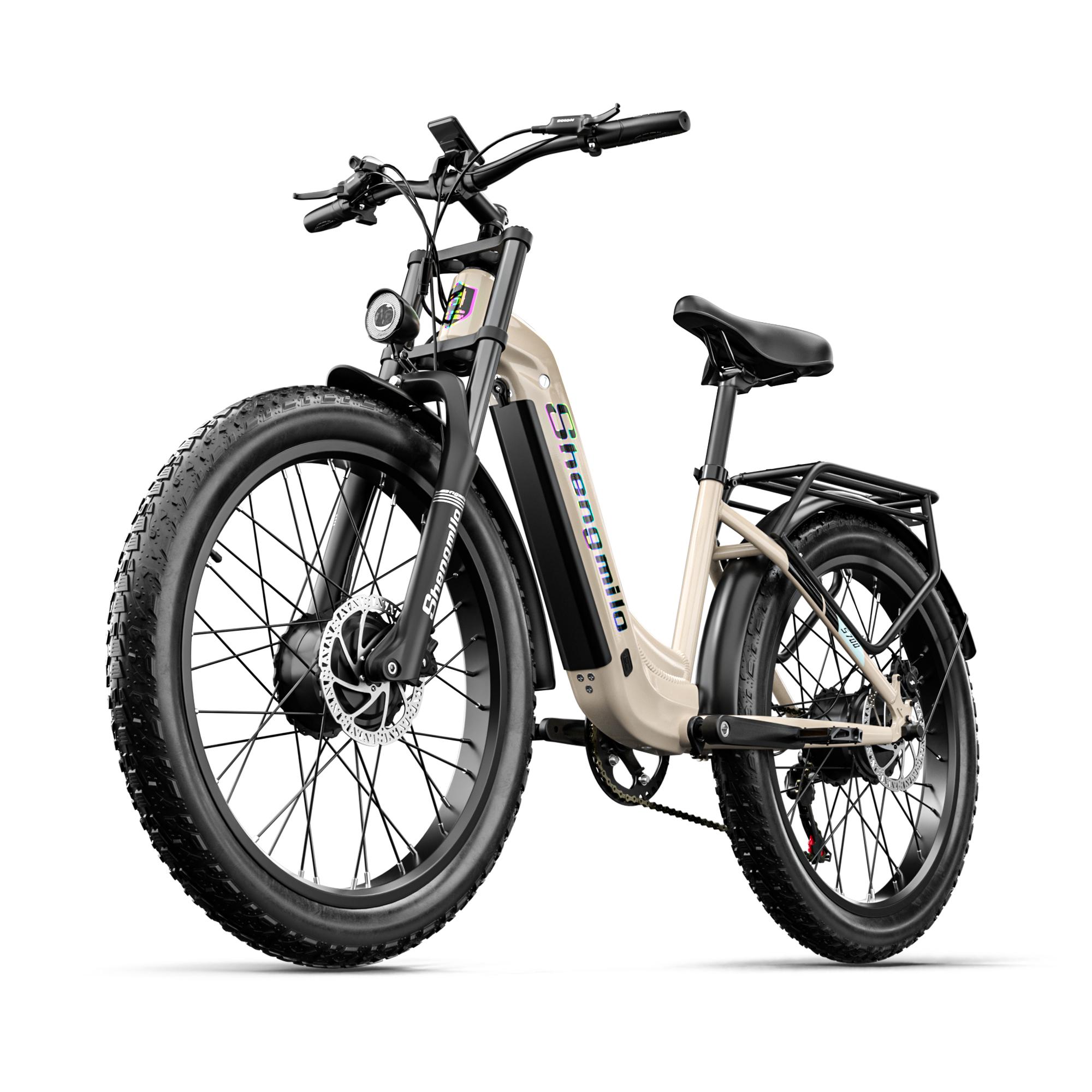 Shengmilo 2000W Electric Bike Adult Electric Bicycle with Built-in Battery and Frame Wiring 48V 17.5Ah Removable Battery 50km/h eBike S700