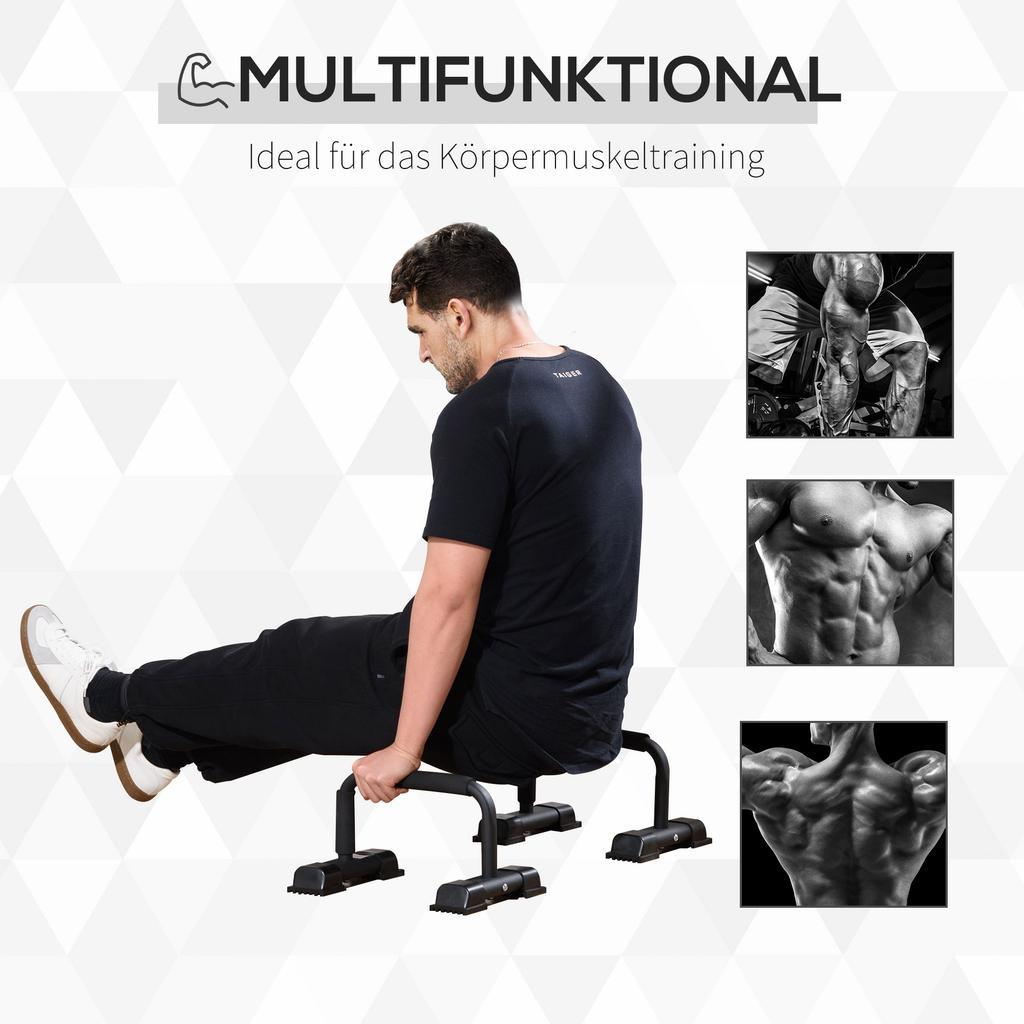 Dip-Stangen 2-teiliges Set Dip-Station bis 120 kg Tragfähigkeit Dip-Stange Fitnessgeräte für Zuhause Parallettes Calisthenics-Geräte für Kraft