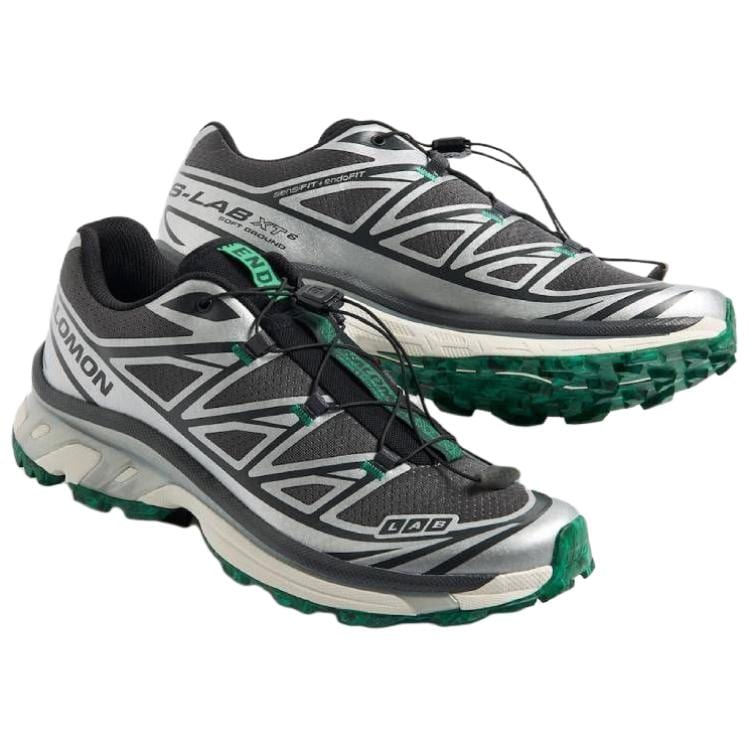 SALOMON x END. XT 6 Low top Casual Trail Running Training City Commuting Running Shoes Unisex Gray Black Green L47953100