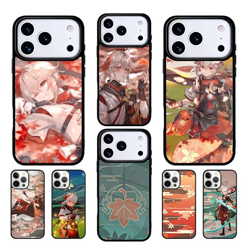 Genshin Impact Kaedehara Kazuha Leaf Phone Case Cover Compatible with for IPhone 17air 16e 15 14 13 12 11Pro Max 17 Air