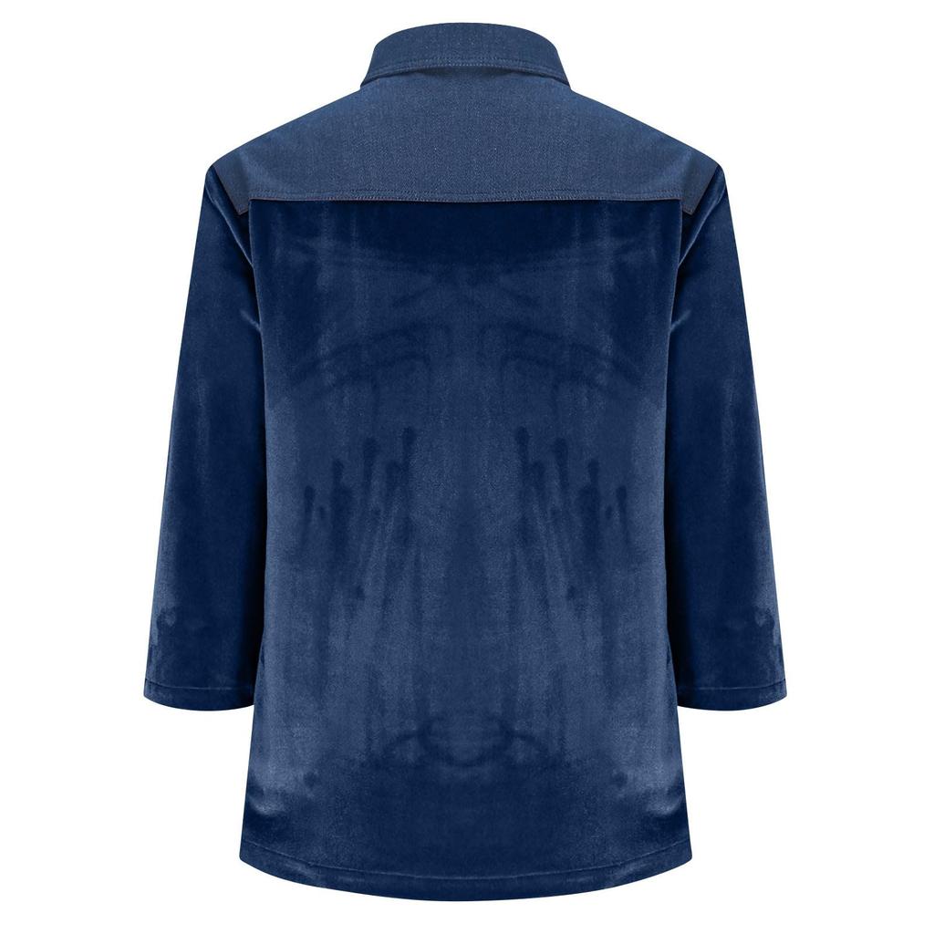Damen Farbblock Casual Mode Pullover Langarm Top