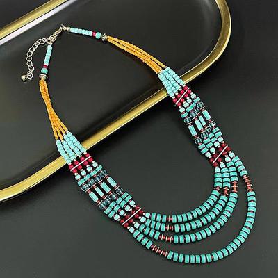 Bohemian Multi-Layer Ethnic Beaded Women's Necklace