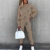 WomenTie-Dye Printed High Neck Lace-up Long Sleeve Fashion Casual Trousers Suit