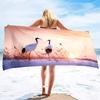 Red Crowned Crane Beach Towels Quick Dry Microfiber Soft and Absorbent Bath Towel Outdoor Travel Oversized Beach Towel for Adult
