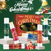 Christmas Lip Balm Gift Set, 3 Fruit Flavors Moisturizing Lip Balm For Dry Chapped Lip, With Exquisite Packaging,Women Men Lip Care Gifts