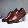 2025 new men's leather shoes office dress business gown men's shoes Wenzhou black leather single shoes wedding shoes