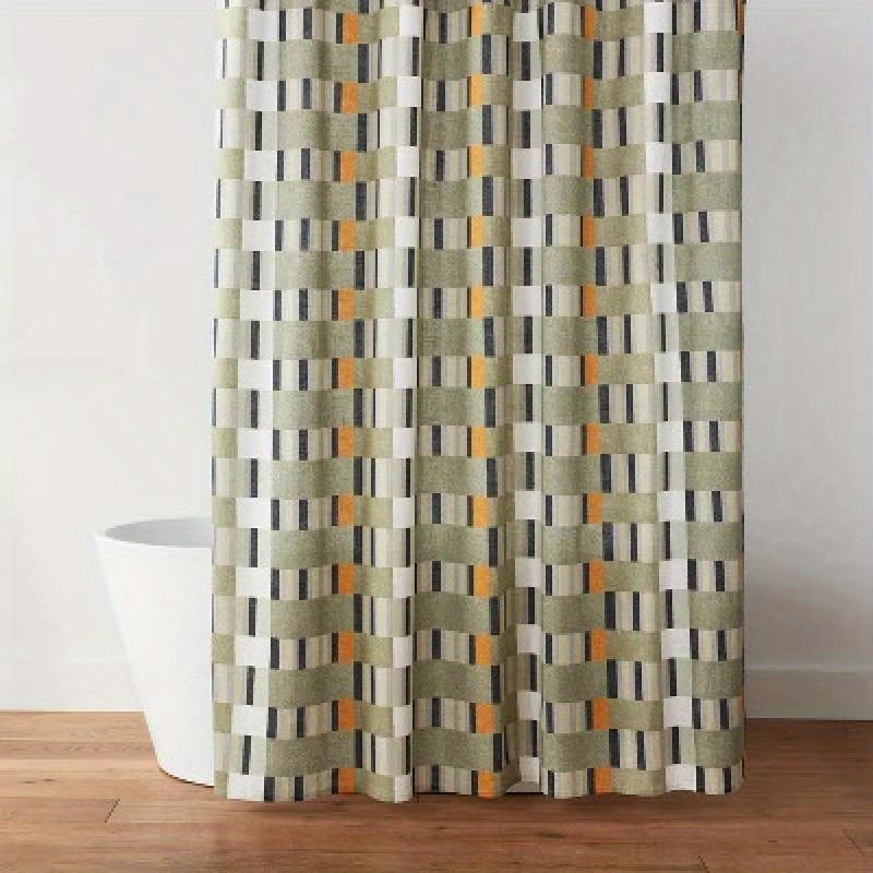 

Modern Geo Shower Curtain Green W60H190(CM)-1 Pcs