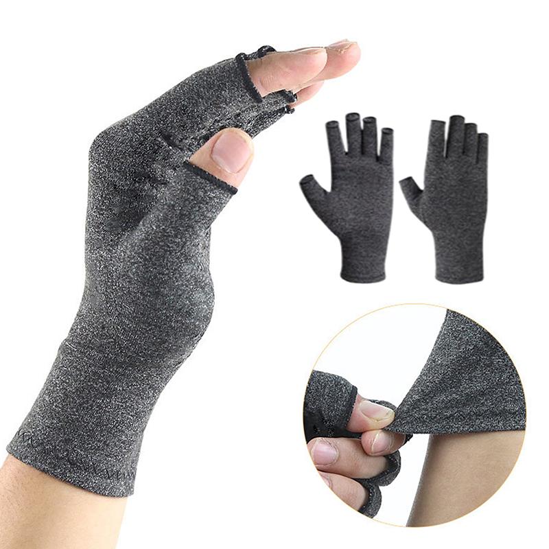 Arhtitis Gloves Men Women Therapy Compression Gloves Hand Arthritis Joint Pain Relief Health Care Half-Finger Wrist Gloves