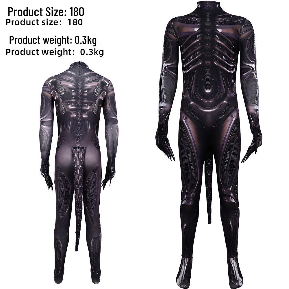 Alien Death Ship Horror Cosplay Jumpsuit – Halloween Stage Costume 140 cm