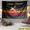 Custom Name AS Roma Football Club Emblem Tapestry Room Decoration Wall Hanging for Living Room Bedroom, dormitory, Birthday and Christmas gifts
