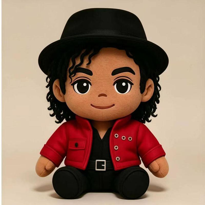 Rote Michael Niedliche Plüschpuppe Weiches Kuscheltier Sammlerfigur Für Michael Musikfans Heimdekoration Innenraumdekoration 25cm