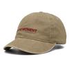 Fashion Letter Embroidery Short Brim Baseball Cap Soft Top Washed Cotton Sunscreen Caps Men Women Outdoor Streetwear Hat