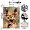 DIY Pearl Painting Canvas Cute Squirrel Pattern 3D Bead Art Kit Relaxing Handmade Craft for Home Wall Room Decoration Birthday Gift Unique Hobby