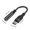 Braided USB C To Headphone Adapter Audios Cable With Decoding Chip For Clear Music Playbacks And HandsFree Calling
