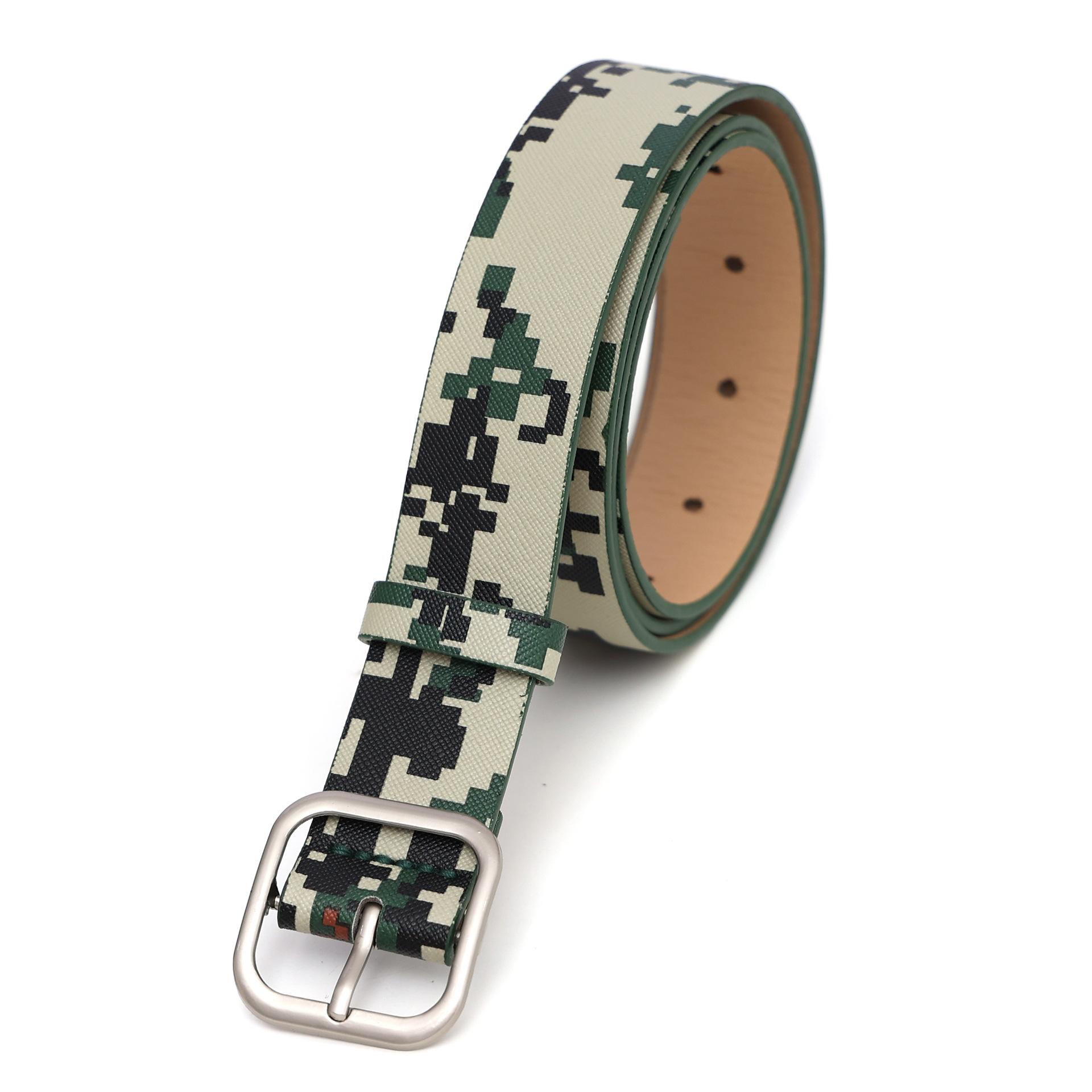 

Camouflage Military Training Belt for Female Teenagers Middle School Primary School Belt for Boys College Students High School Trousers 105*3cm
