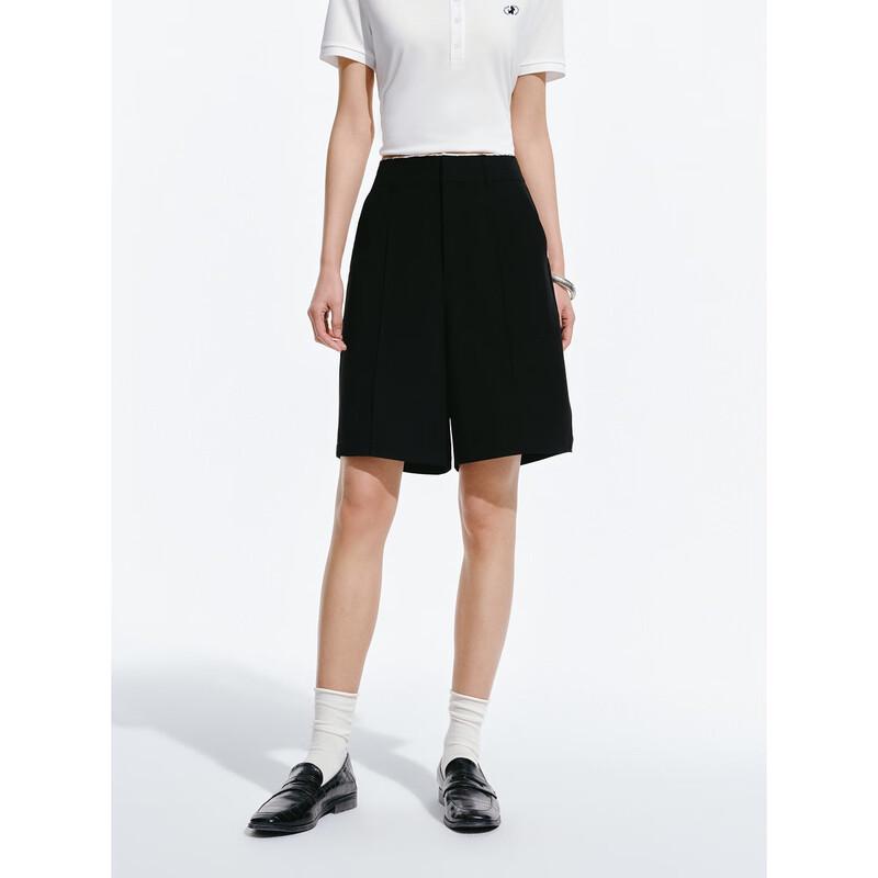 PEACEBIRD Women's High-Waist Wide-Leg Casual Shorts