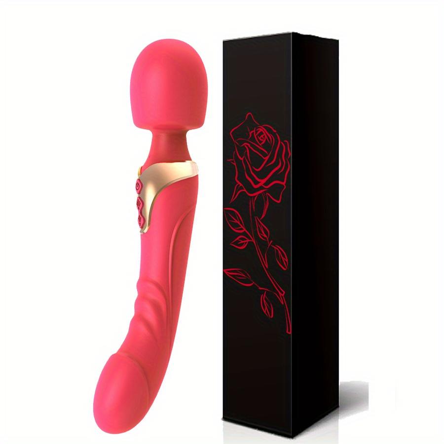 Vibrator Dildou Puternic Motor Dual Silicon Baghetă Masaj Punct G 10 Moduri Jucărie Sexuală pentru Cuplu Stimulator Clitoris pentru Adulți
